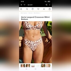 Aerie Leopard Crossover Bikini Set
